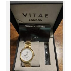 Vitae London Watch Women's Elmington Yellow Gold-Tone Stainless Steel 36mm